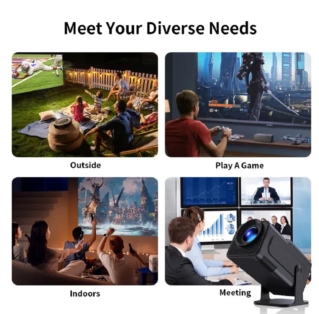 Projector use cases outside, gaming, indoors and meetings