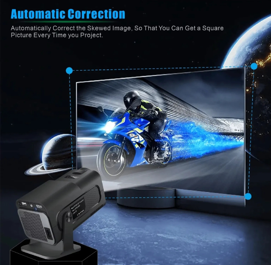 Automatic correction projector screen